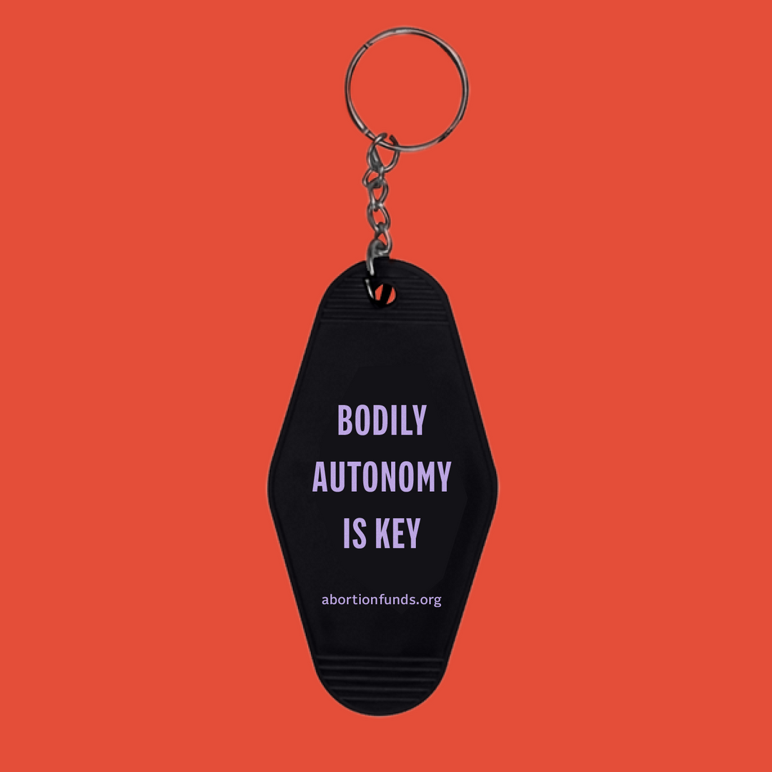 Bodily Autonomy is Key motel style keychain