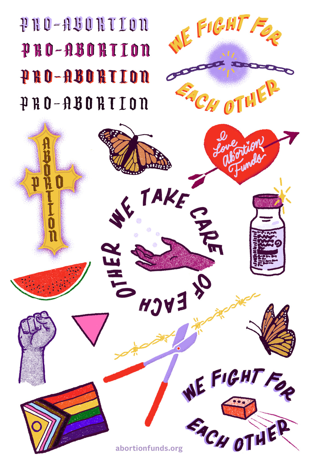 Solidarity temporary tattoos